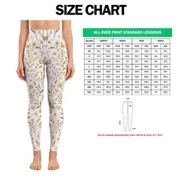 Ivory Gold Wildflower Motifs for Yoga, Pilates and Everyday Wellness for Active Women Leggings