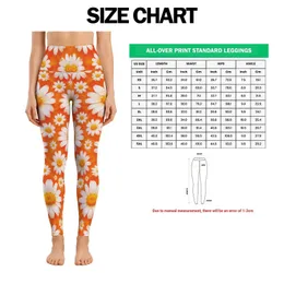 Orange Daisy Blooms for Yoga, Pilates, Weekend Walks and Everyday Spring Style Leggings
