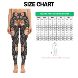 Woodland Foxes And Blush Florals For Yoga, Pilates, And Everyday Adventures Leggings