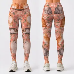 Whimsical Cats And Paw Prints For Yoga, Pilates, Errands And Relaxed Everyday Wear Leggings
