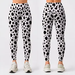 Classic Black and White Spotted Style for Yoga, Pilates, and Everyday Activewear Leggings