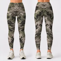 Olive Gray Woodland Camo for Yoga, Pilates, and Everyday Active Lifestyle Wear Leggings