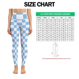 Sky Blue and White Checkerboard Style for Yoga, Pilates, and Everyday Activewear Looks Leggings