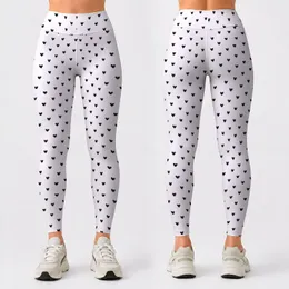 Tiny Charcoal Hearts for Yoga, Pilates, and Everyday Activewear Leggings
