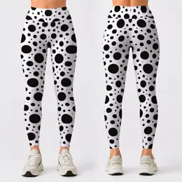 Black White Polka Dots for Yoga Pilates and Everyday Chic Women's Style Leggings