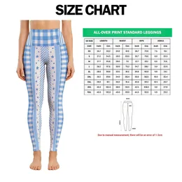 Blue White Stars And Gingham For Yoga Pilates And Everyday Activewear Leggings