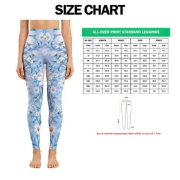 Powder Blue Daisy Florals for Yoga, Pilates and Everyday Spring Style Leggings