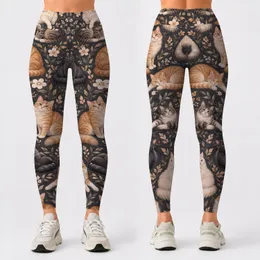 Charming Multicolor Cats for Yoga Pilates And Everyday Errands Leggings