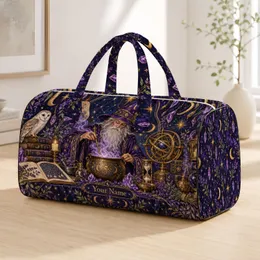 Celestial Wizard Alchemy Stars for Enchanted Weekend Getaways and Fantasy Lovers Quilted Weekend Bag