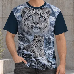 Snow Leopard And Cub In Alpine Winter Scenery For Outdoor Adventure And Nature Lovers All-over Print Unisex T-shirt