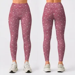 Wine Red Ivory Polka Dots for Y2K Summer Outfits and Everyday Vintage Style Leggings