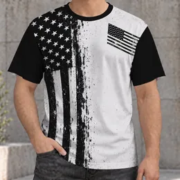 Black And White American Flag Stripes For Patriotic Golf, Travel And Weekend Wear All-over Print Unisex T-shirt