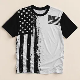 Black And White American Flag Stripes For Patriotic Golf, Travel And Weekend Wear All-over Print Unisex T-shirt