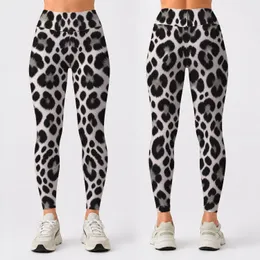 Black And White Leopard Spots For Spring Outfits And Everyday Casual Style For Women Leggings