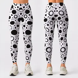 Black And White Abstract Spots For Casual Everyday Style And Weekend Outings Leggings