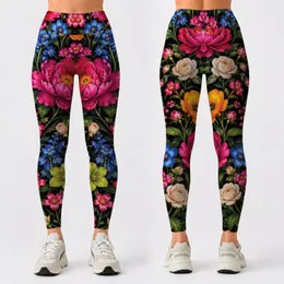 Vibrant Peonies And Garden Blooms For Casual Summer Outings And Everyday Style Leggings