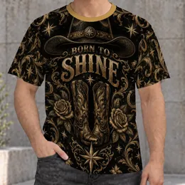Western Cowboy Hat Boots and Roses for Rodeo Nights and Country Concerts for Her All-over Print Unisex T-shirt