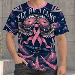 Breast Cancer Awareness Aviator Goggles and Pink Ribbon for Courageous Supporters All-over Print Unisex T-shirt