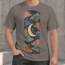 Dreamy Moon and Swirling Clouds for Relaxed Nights, Casual Outings and Gift Giving All-over Print Unisex T-shirt