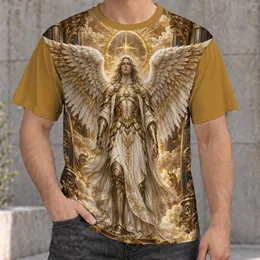 Golden Winged Angel for Everyday Comfort, Quiet Moments at Home and Relaxed Weekends All-over Print Unisex T-shirt