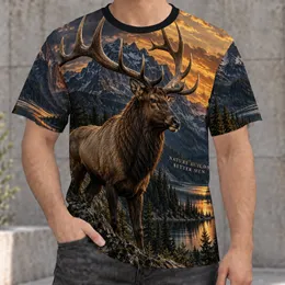 Elk Mountain Sunset Wilderness Scene for Hiking, Camping and Outdoor Adventure Lovers All-over Print Unisex T-shirt