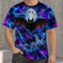 Giant Bat Beneath Full Moon for Halloween Parties and Spooky Autumn Nights All Season All-over Print Unisex T-shirt