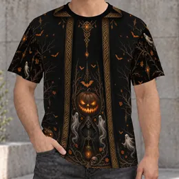 Glowing Pumpkin Ghosts and Reaper for Halloween Parties and Spooky Autumn Nights All-over Print Unisex T-shirt