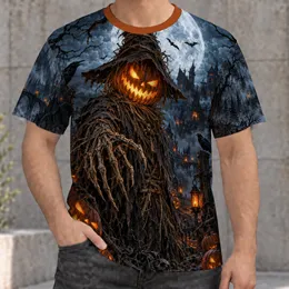 Pumpkin Scarecrow And Moonlit Crows For Halloween Night Celebrations All-over Print Unisex T-shirt