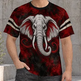 Crimson Elephant Crest for Game Day, Tailgates and Vintage Collegiate Casual Wear All-over Print Unisex T-shirt