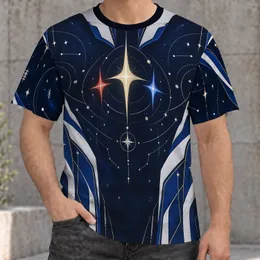 Three-Color Celestial Stars for Back-to-School Style and Everyday Cosmic Streetwear All-over Print Unisex T-shirt