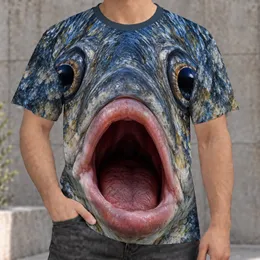 Giant Big-Mouth Fish Face for Fishing Trips and Funny Weekend Wear All-over Print Unisex T-shirt