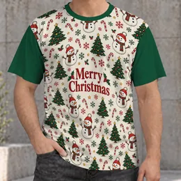 Snowmen, Evergreen Trees and Candy Canes for Cozy Christmas Holiday Celebrations All-over Print Unisex T-shirt