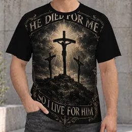 Three Crosses Christian Faith Message for Easter Worship and Everyday Inspiration for Men All-over Print Unisex T-shirt