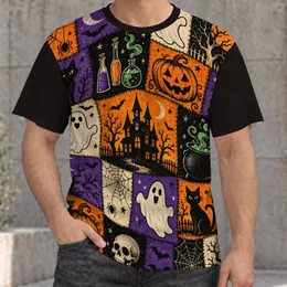 Haunted House, Potion Bottles and Friendly Ghosts for Halloween Party Celebrations All-over Print Unisex T-shirt