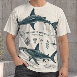 Hammerhead Shark Natural History Study for Ocean Lovers and Coastal Adventures All-over Print Unisex T-shirt
