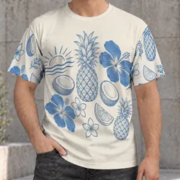 Hibiscus Pineapple Tropical Summer Art for Beach Days and Island Getaways All-over Print Unisex T-shirt