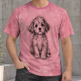 Scribble Dog Portrait for Casual Weekend Outings and Everyday Wear for Dog Lovers All-over Print Unisex T-shirt