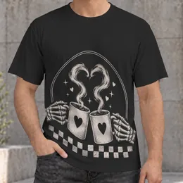 Skeleton Hands Holding Heart Mugs for Cozy Alternative Everyday Wear for Teens and Adults All-over Print Unisex T-shirt