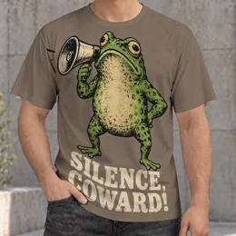 Vintage Green Frog With Megaphone For Bold Everyday Humor And Casual Streetwear Fans All-over Print Unisex T-shirt