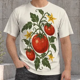 Tomato Vine Botanical Art for Garden Days and Casual Weekend Outings All-over Print Unisex T-shirt