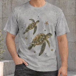 Sea Turtle And Starfish Coastal Motif For Beach Days And Everyday Ocean Adventures All-over Print Unisex T-shirt