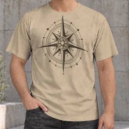 Vintage Compass Rose for Hiking Adventures and Outdoor Exploration Unisex Everyday Style All-over Print Unisex T-shirt