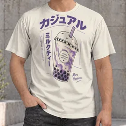 Purple Bubble Tea Cup for Cozy Cafe Days and Summer Treats for Milk Tea Fans All-over Print Unisex T-shirt