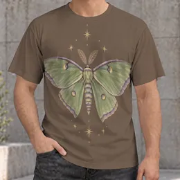 Moth and Celestial Stars for Dreamy Nighttime Style and Nature Lovers Everyday Wear All-over Print Unisex T-shirt