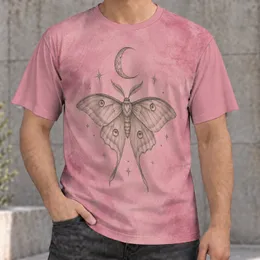 Crescent Moon And Moth For Dreamy Nights And Everyday Bohemian Style All-over Print Unisex T-shirt