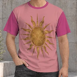 Golden Sun Motif for Everyday Summer Outings, Festivals and Casual Bohemian Style All-over Print Unisex T-shirt