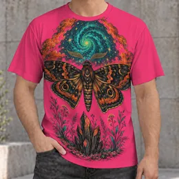 Mystical Moth And Cosmic Spiral For Festival Nights And Everyday Bohemian Style All-over Print Unisex T-shirt