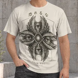 Winged Four-Eye Emblem for Spiritual Streetwear and Everyday Mystical Style All-over Print Unisex T-shirt