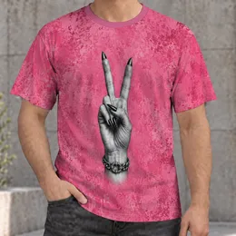 Silver-Toned Peace Sign Hand for Concert Nights and Everyday Music Lovers of All Ages All-over Print Unisex T-shirt