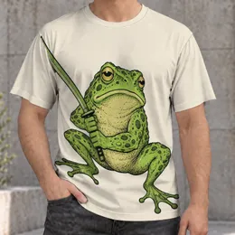Sword-Wielding Frog Art for Casual Streetwear and Everyday Adventures All-over Print Unisex T-shirt